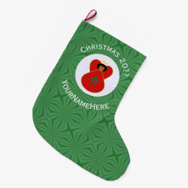 Calcetín Navideño Grande Bandera personalizada del ángel de Navidad marroqu