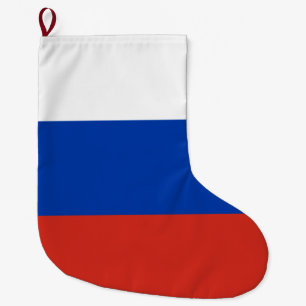 Calcetín Navideño Grande Bandera rusa (Rusia)