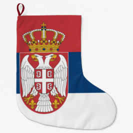 Calcetín Navideño Grande Bandera serbia