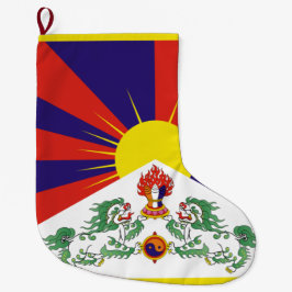 Calcetín Navideño Grande Bandera tibetana