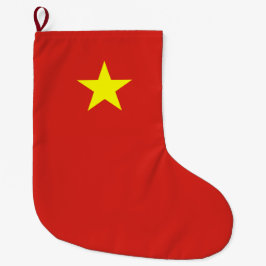 Calcetín Navideño Grande Bandera vietnamita (Vietnam)