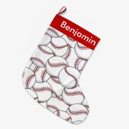 Calcetín Navideño Grande Baseballs Diseñar Grandes Navidades Alquilar