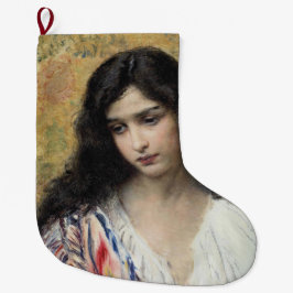 Calcetín Navideño Grande Belleza rusa (por Konstantin Makovsky)