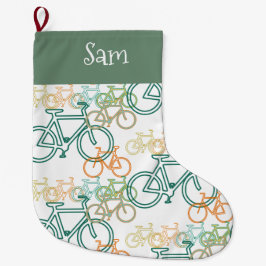 Calcetín Navideño Grande Bicicletas Navidades personalizados