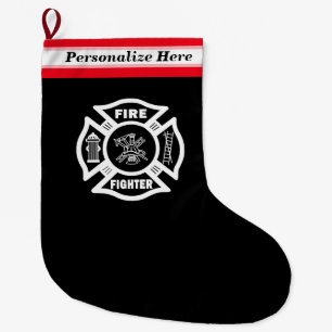Calcetín Navideño Grande Bombero