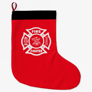 Calcetín Navideño Grande Bombero