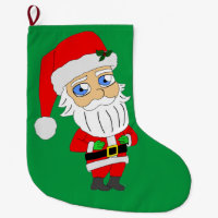 botón chibi santa claus
