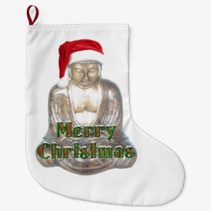 Calcetín Navideño Grande Buddhism - Buda - Felices Navidad