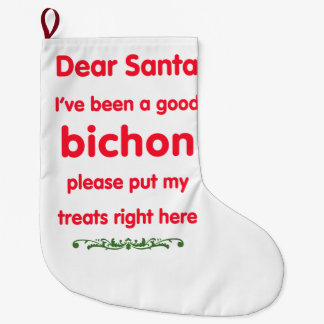 Calcetín Navideño Grande buen bichon