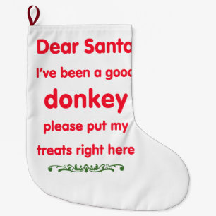 Calcetín Navideño Grande buen burro