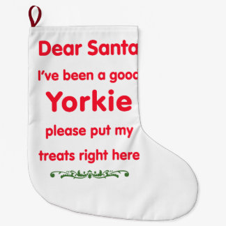 Calcetín Navideño Grande buen yorkie