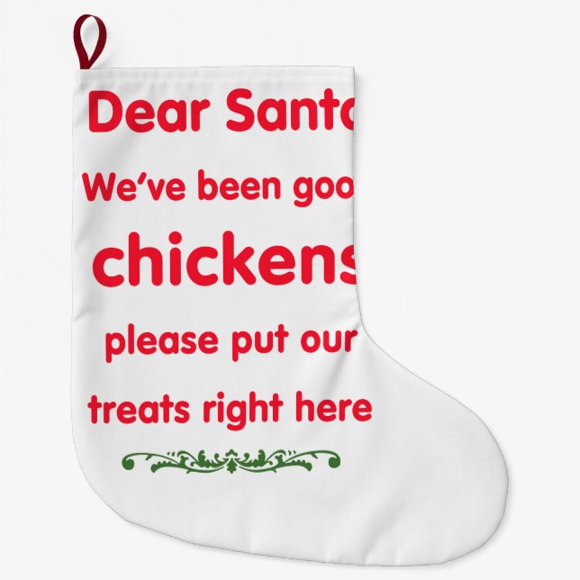 Calcetín Navideño Grande buenos pollos (Anverso)