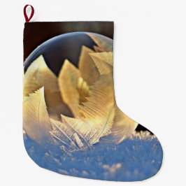 Calcetín Navideño Grande Burbuja de jabón en nieve