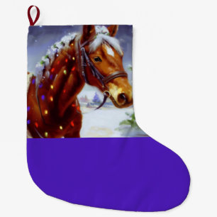 Calcetín Navideño Grande Caballo 3 navidades