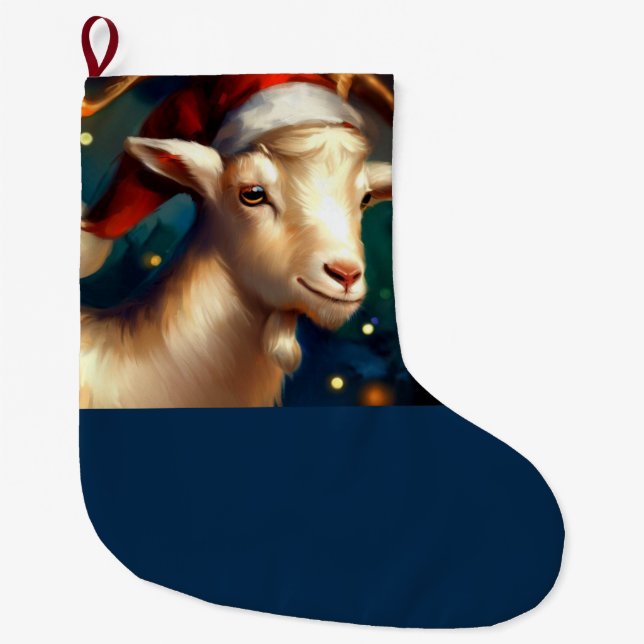 Calcetín Navideño Grande Cabra de Navidad 1 (Anverso)