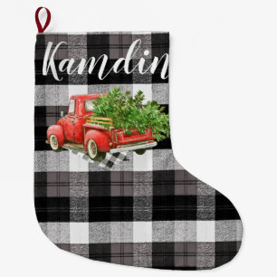 Calcetín Navideño Grande Camión XMAS de almacenamiento personalizado Baffal