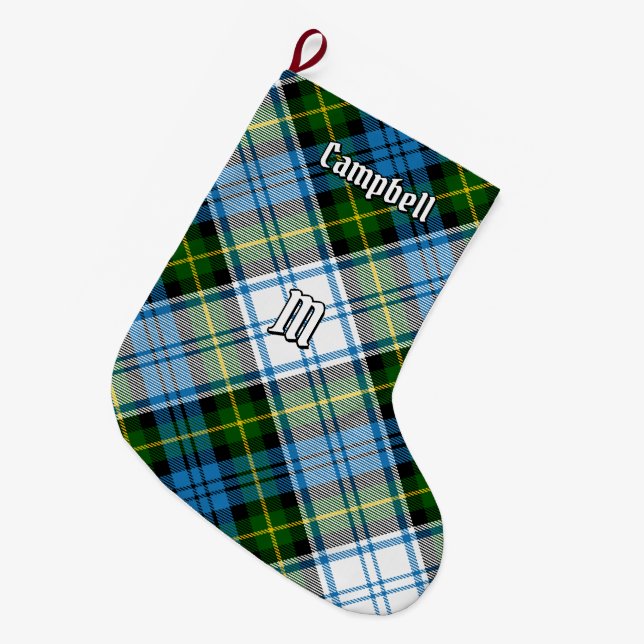 Calcetín Navideño Grande Campbell Dress Tartan (Frente (Colgado))