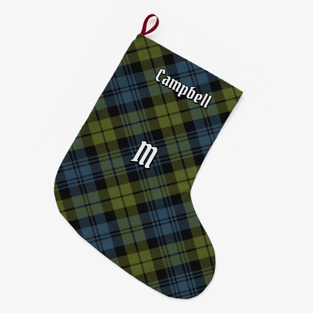 Calcetín Navideño Grande Campbell Tartan (Frente (Colgado))