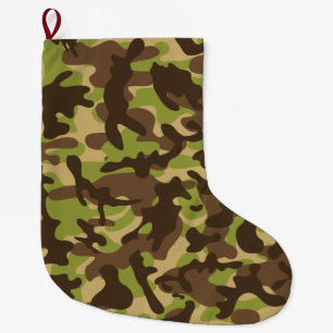 Calcetín Navideño Grande Camuflaje en cascada