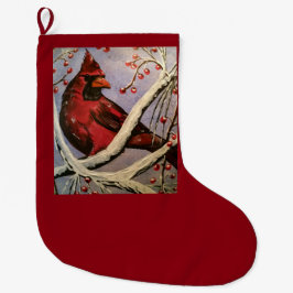 Calcetín Navideño Grande Cardinal Stocking
