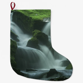 Calcetín Navideño Grande Cascada Tranquilizadora