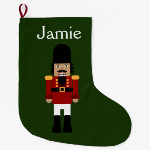 Calcetín Navideño Grande Cascanueces - media, personalizable