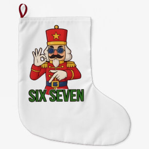 Calcetín Navideño Grande Cascanueces Navidad Seis Siete 6 7 Navidad 