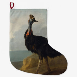 Calcetín Navideño Grande Cassowary (pájaro australiano) (Arte de animales s