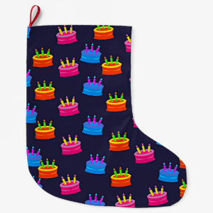 Calcetín Navideño Grande Celebración de cumpleaños