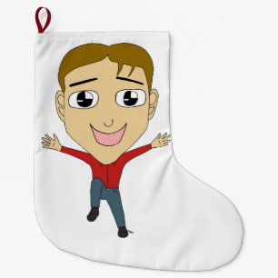 Calcetín Navideño Grande chibi