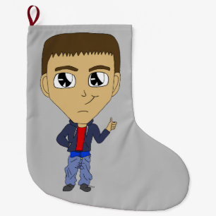 Calcetín Navideño Grande chibi