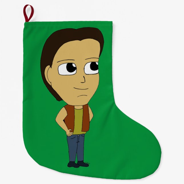 Calcetín Navideño Grande chibi (Anverso)