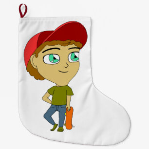 Calcetín Navideño Grande chibi