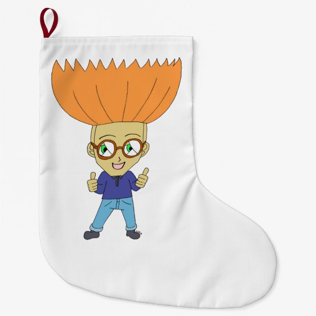 Calcetín Navideño Grande chibi (Anverso)
