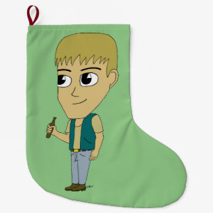 Calcetín Navideño Grande chibi