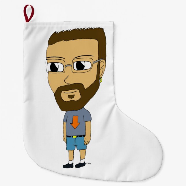 Calcetín Navideño Grande chibi (Anverso)