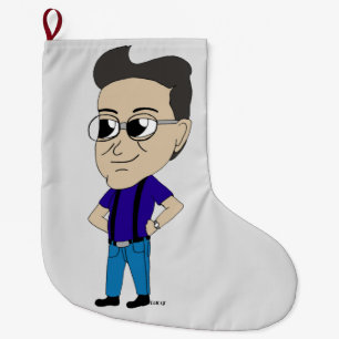 Calcetín Navideño Grande chibi