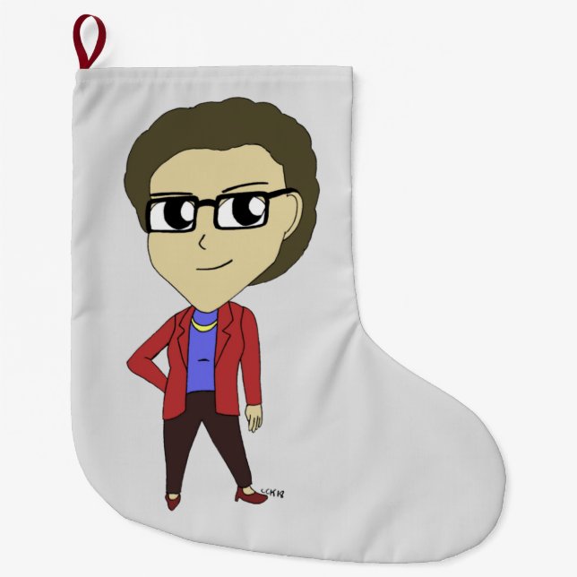 Calcetín Navideño Grande chibi (Anverso)