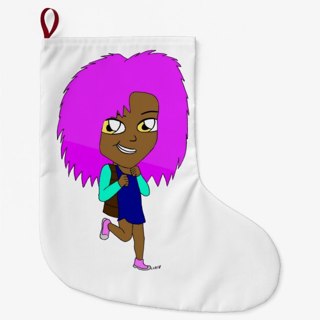 Calcetín Navideño Grande chibi (Anverso)