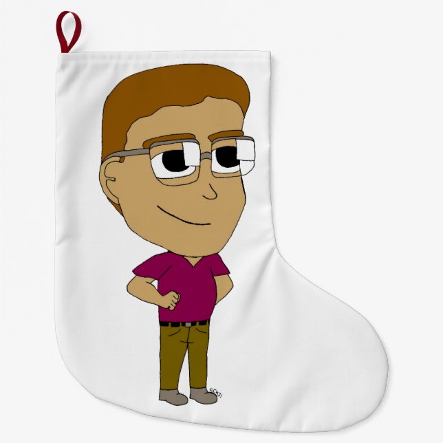 Calcetín Navideño Grande chibi (Anverso)