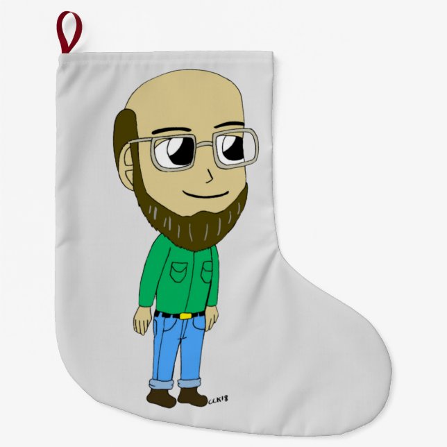 Calcetín Navideño Grande chibi (Anverso)