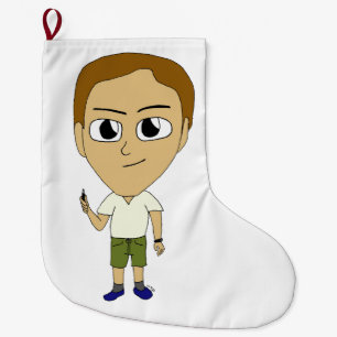 Calcetín Navideño Grande chibi