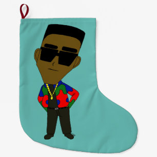 Calcetín Navideño Grande chibi