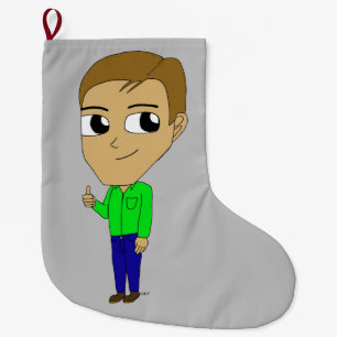 Calcetín Navideño Grande chibi
