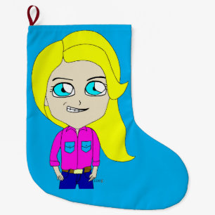 Calcetín Navideño Grande chibi