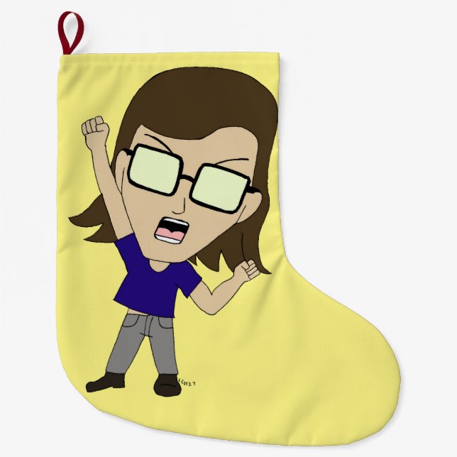 Calcetín Navideño Grande Chibi Sonic_Zeph (Anverso)