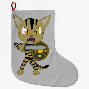 Calcetín Navideño Grande Chibi Warrior Cat