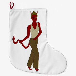 Calcetín Navideño Grande chica diablo