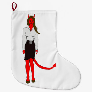 Calcetín Navideño Grande chica diablo