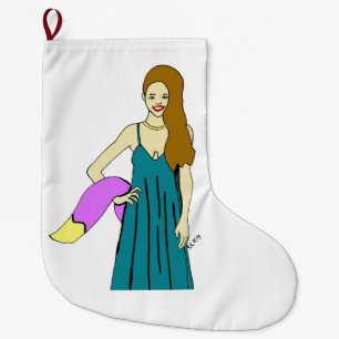 Calcetín Navideño Grande chica foxy